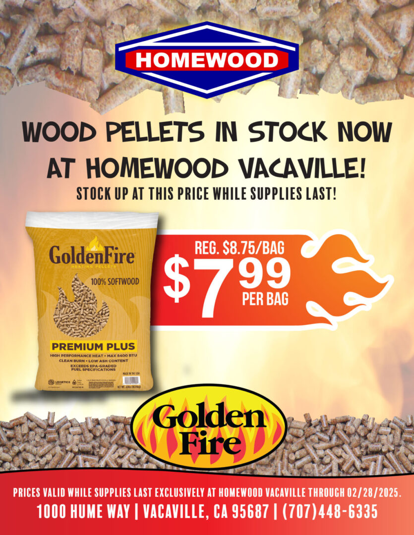 Valid while supplies last, exclusively at Homewood Vacaville through 02/28/2025.